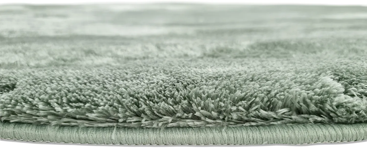 Round rugs - Aranga Super Soft Fur (green)