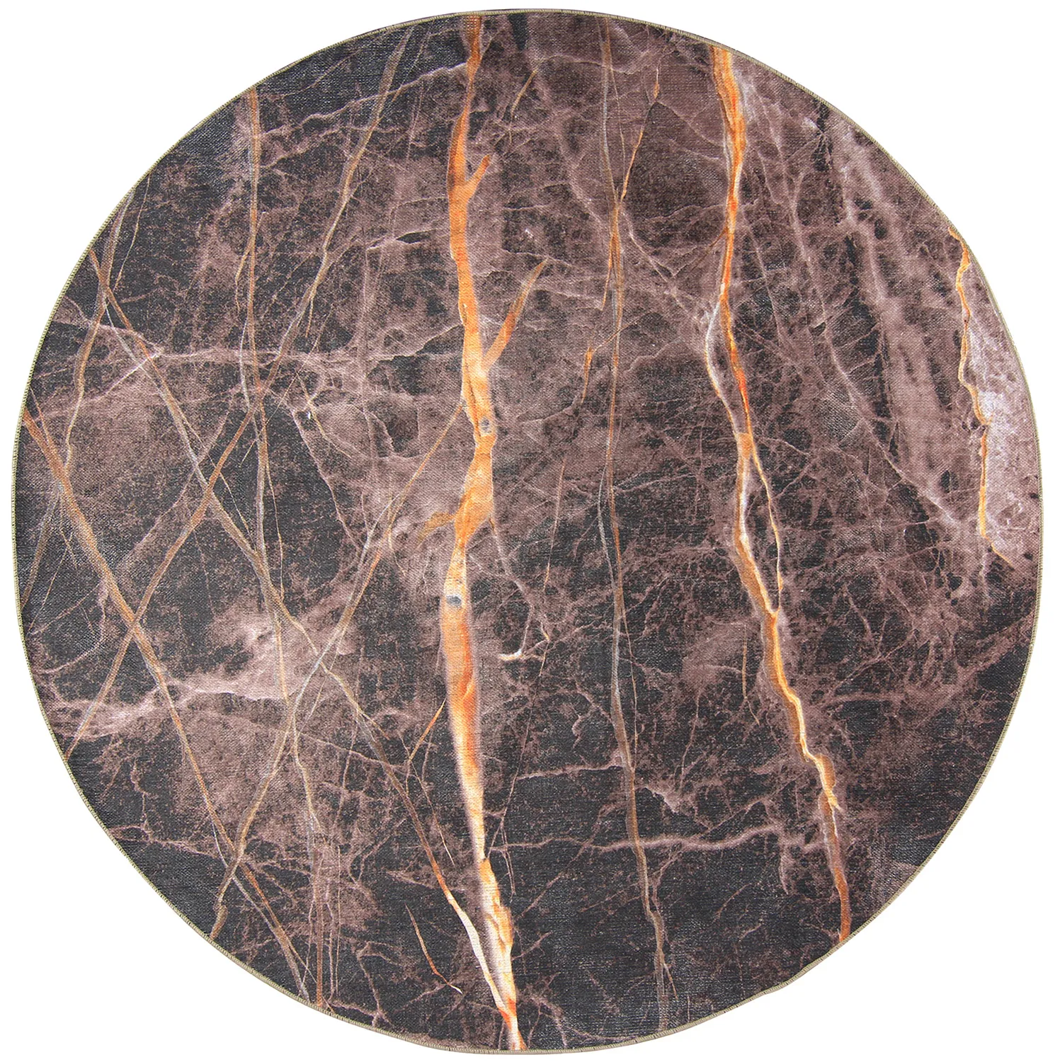 Round rug - Aris (black/gold)