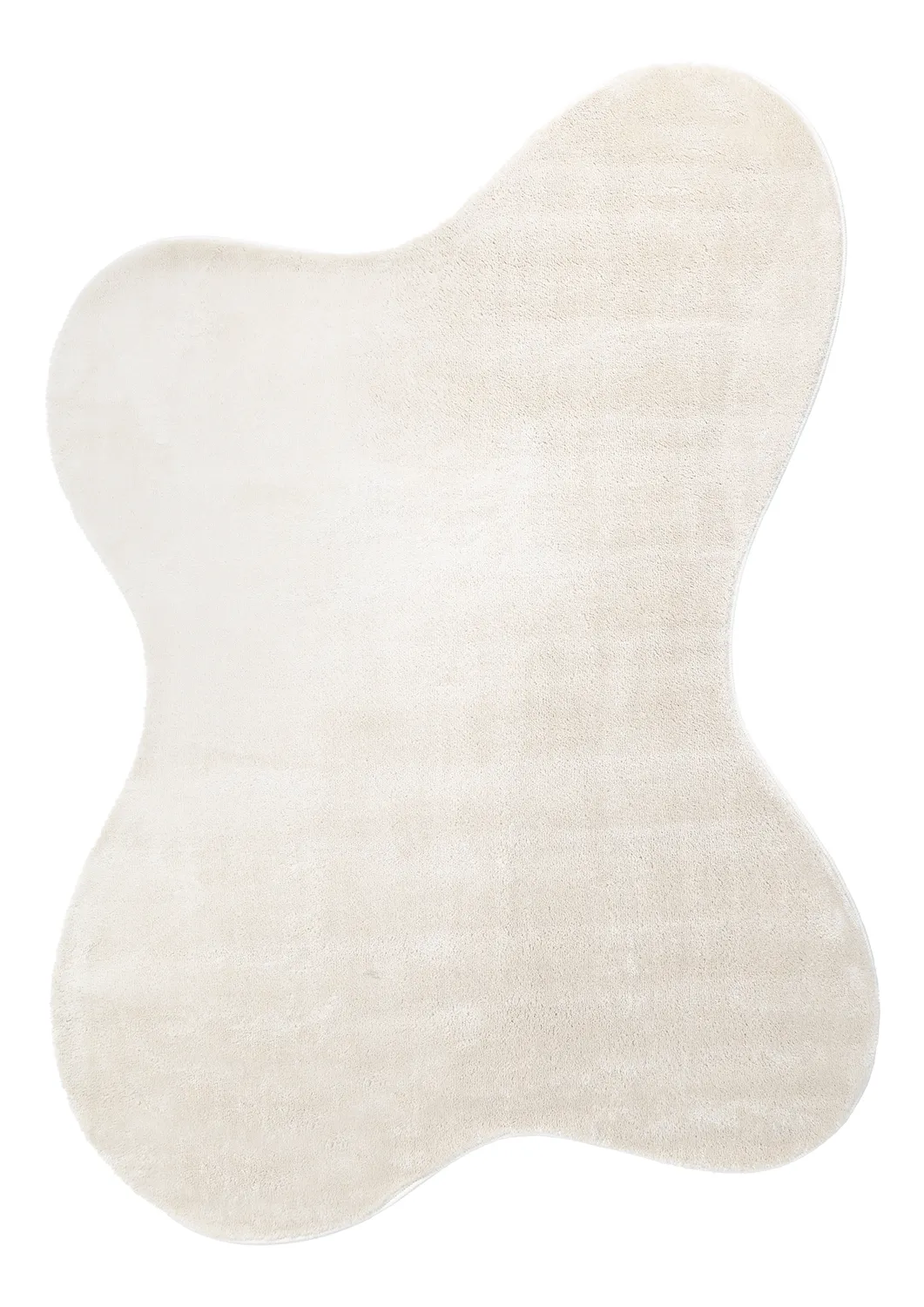 Asymmetric Wavy Shaggy Rug - Aranga Super Soft Fur (beige)