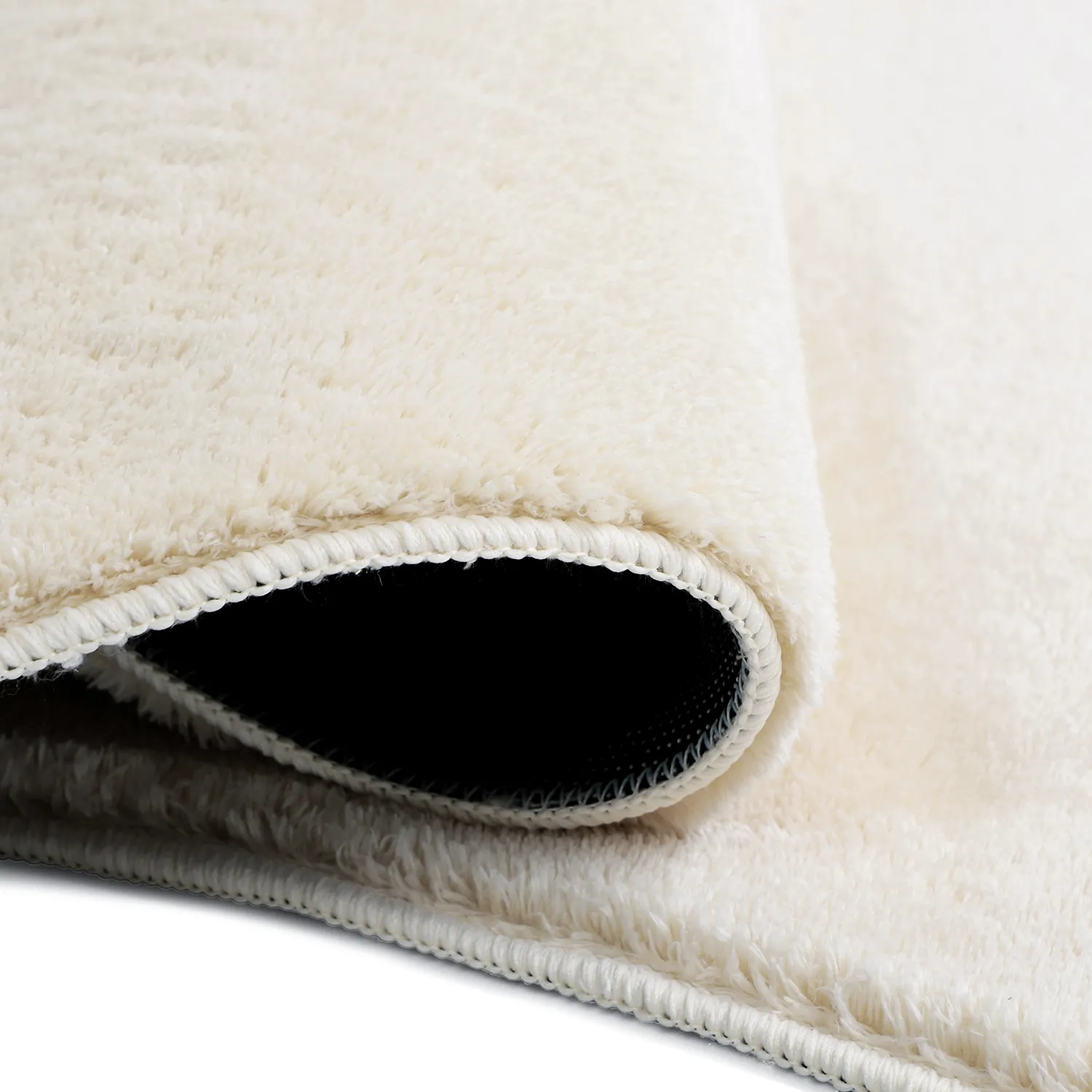 Asymmetric Wavy Shaggy Rug - Aranga Super Soft Fur (beige)