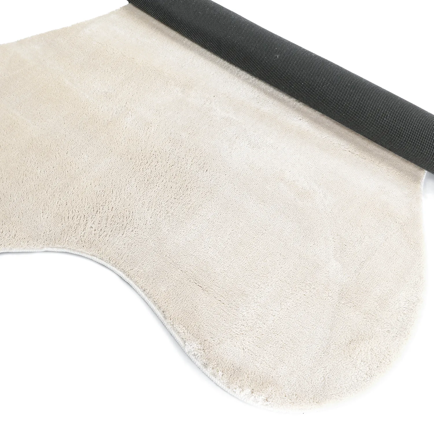 Asymmetric Wavy Shaggy Rug - Aranga Super Soft Fur (beige)
