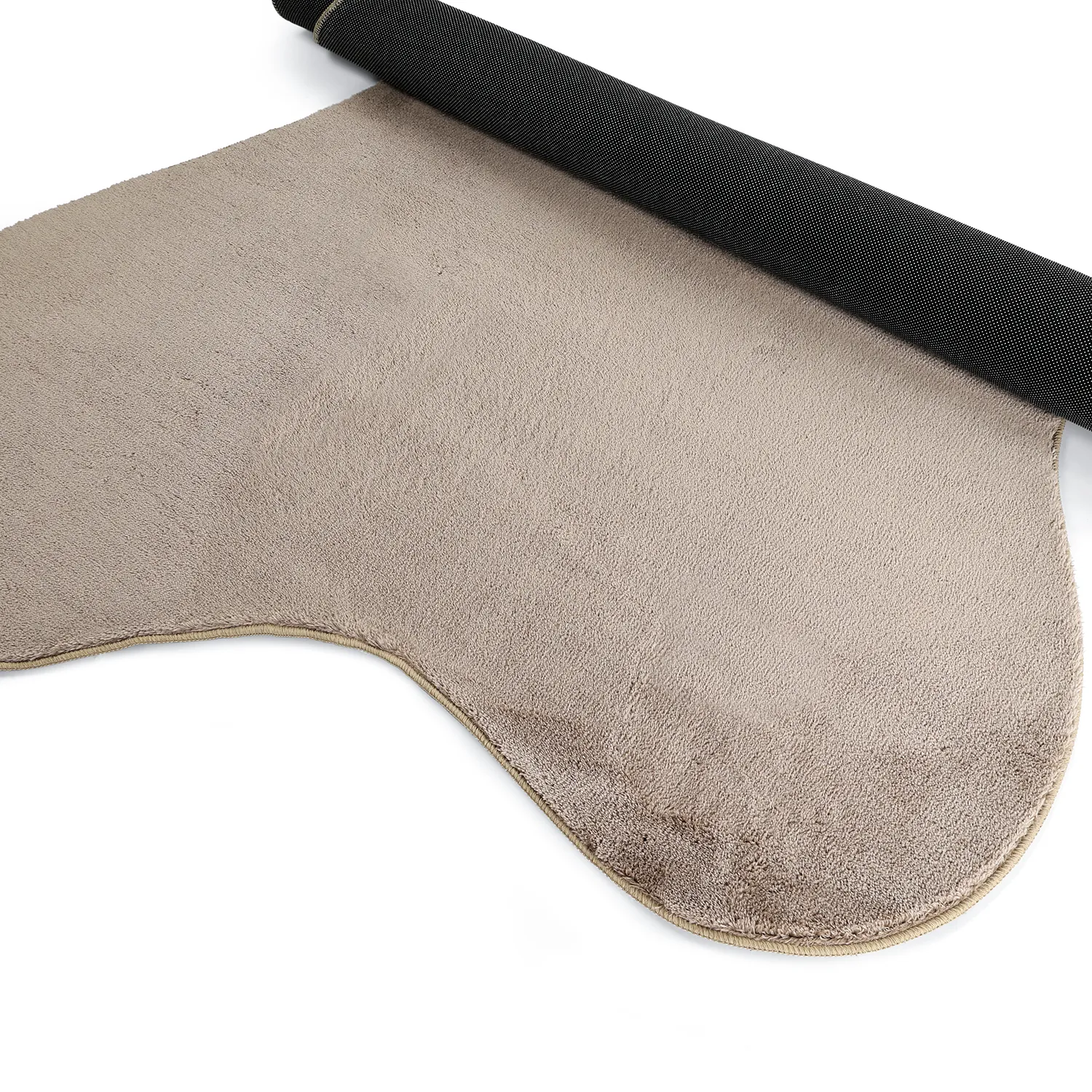Asymmetric Wavy Shaggy Rug - Aranga Super Soft Fur (brown)