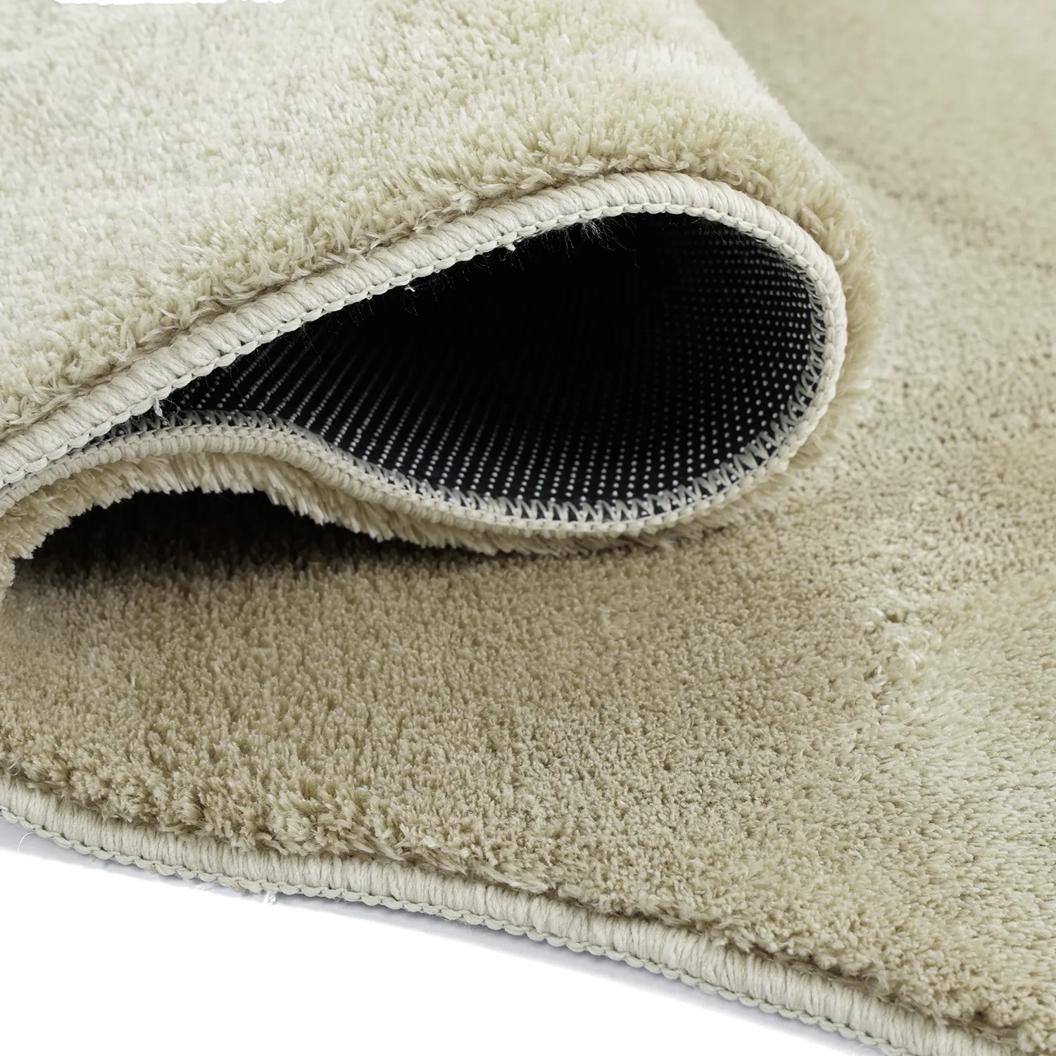 Asymmetric Wavy Shaggy Rug - Aranga Super Soft Fur (light green)