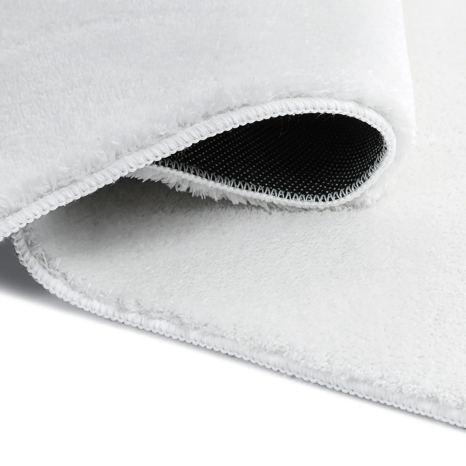 Asymmetric Wavy Shaggy Rug - Aranga Super Soft Fur (white)