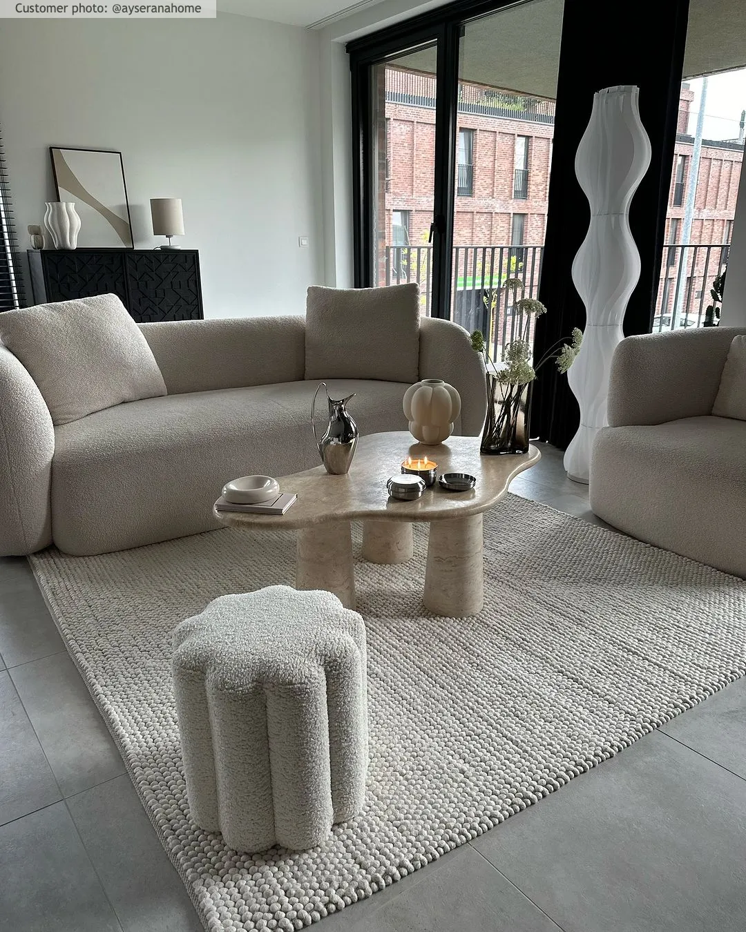 Wool rug - Avafors Wool Bubble (beige)