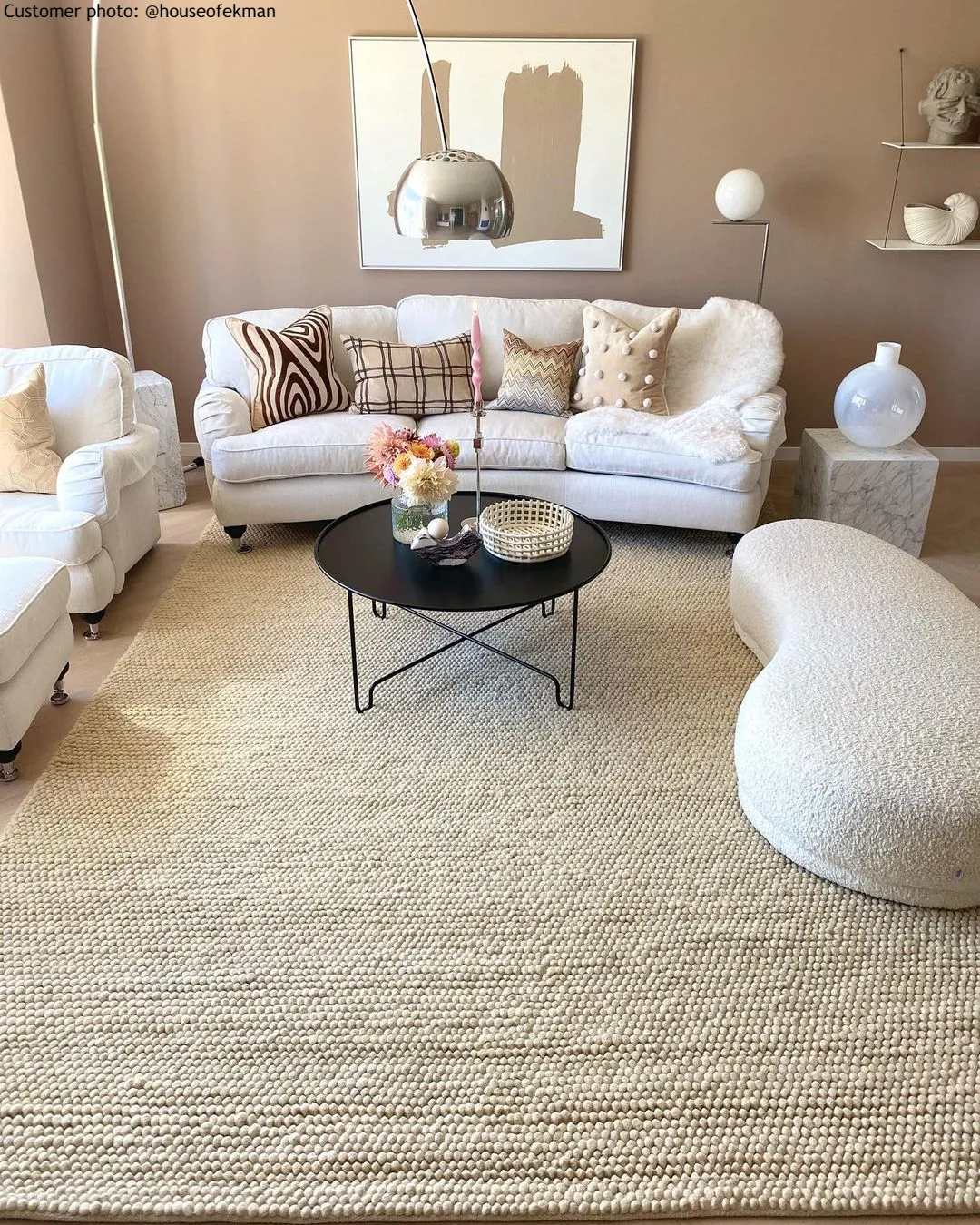 Wool rug - Avafors Wool Bubble (beige)