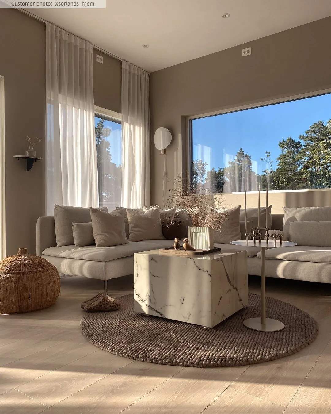 Round rug - Avafors Wool Bubble (brown)