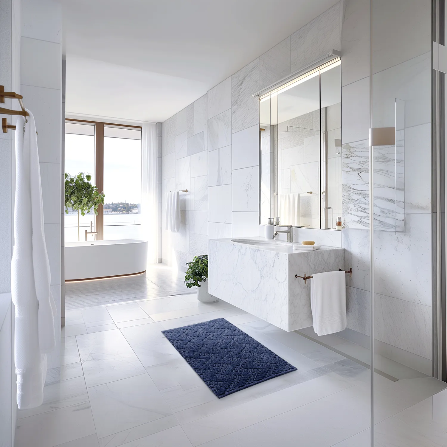 Bath mat - Bellona (blue)