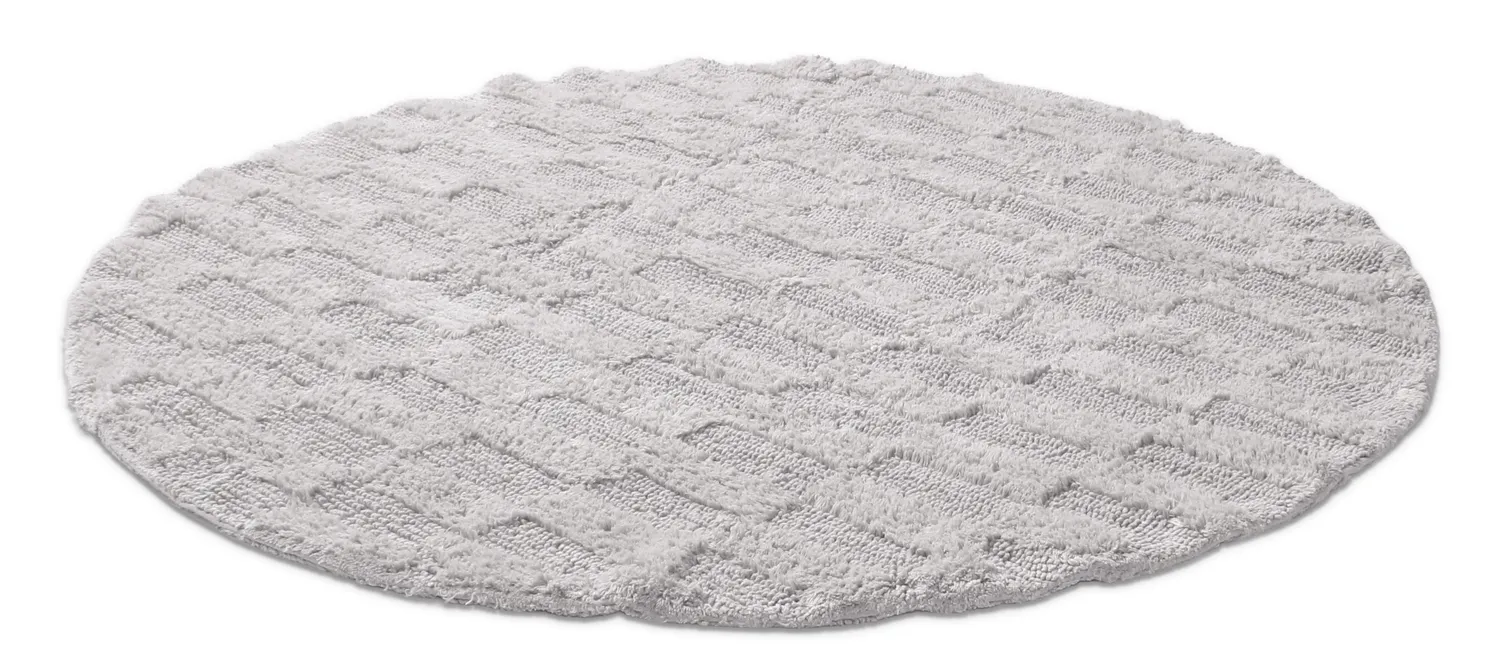 Round bath mat - Bevin (light gray)