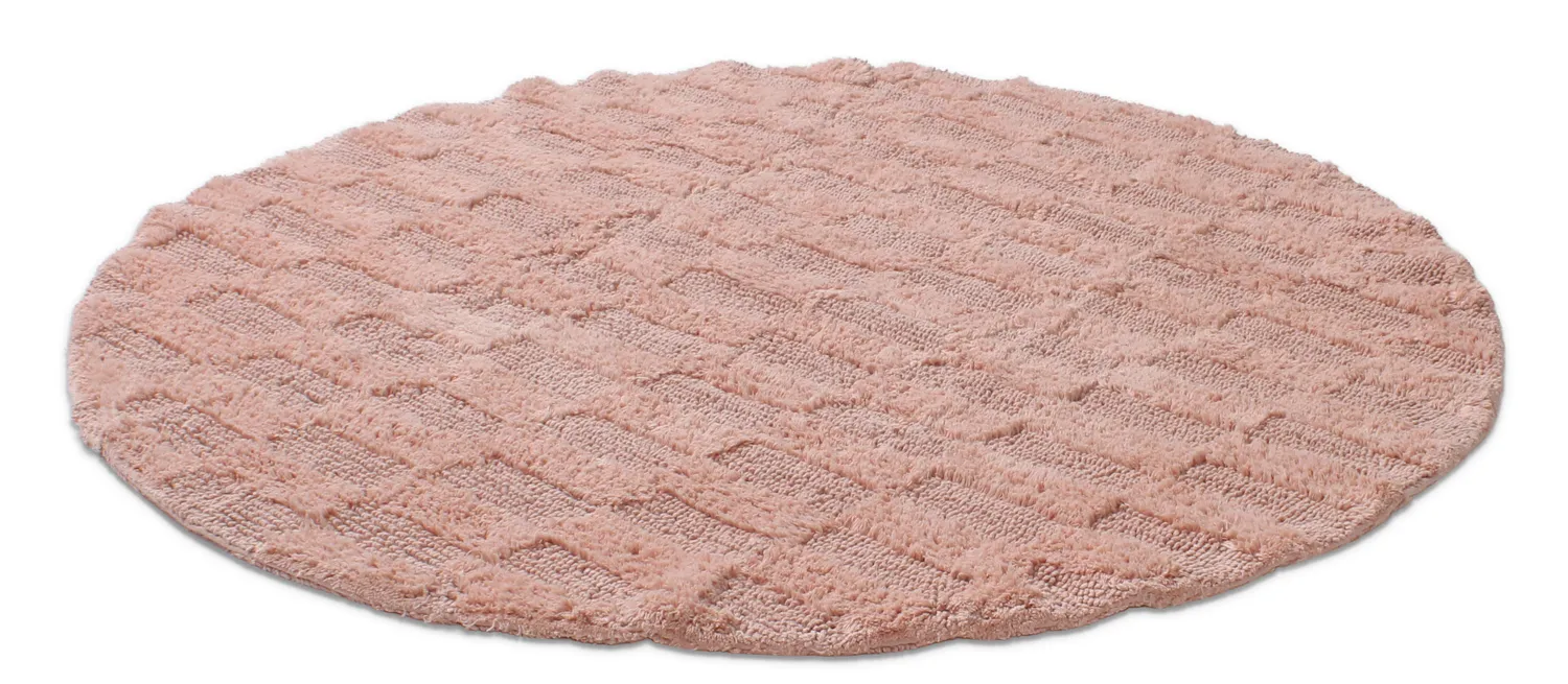 Round bath mat - Bevin (pink)