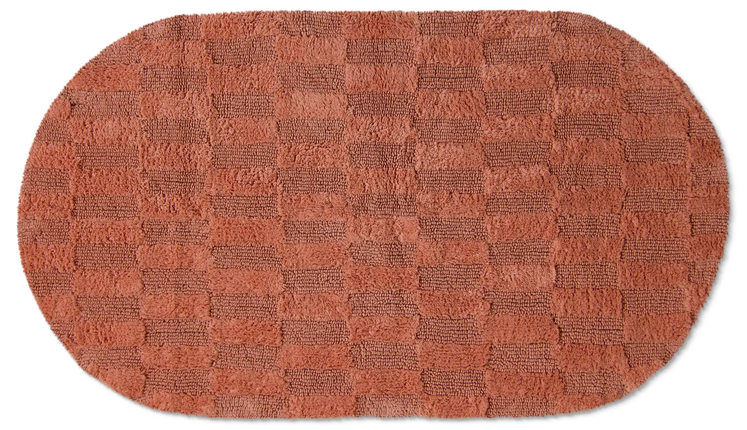 Oval bath mat - Bevin (Terracotta)