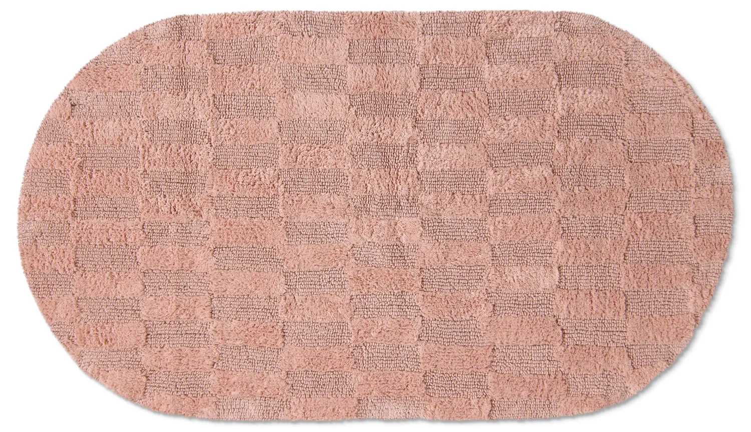 Oval bath mat - Bevin (pink)