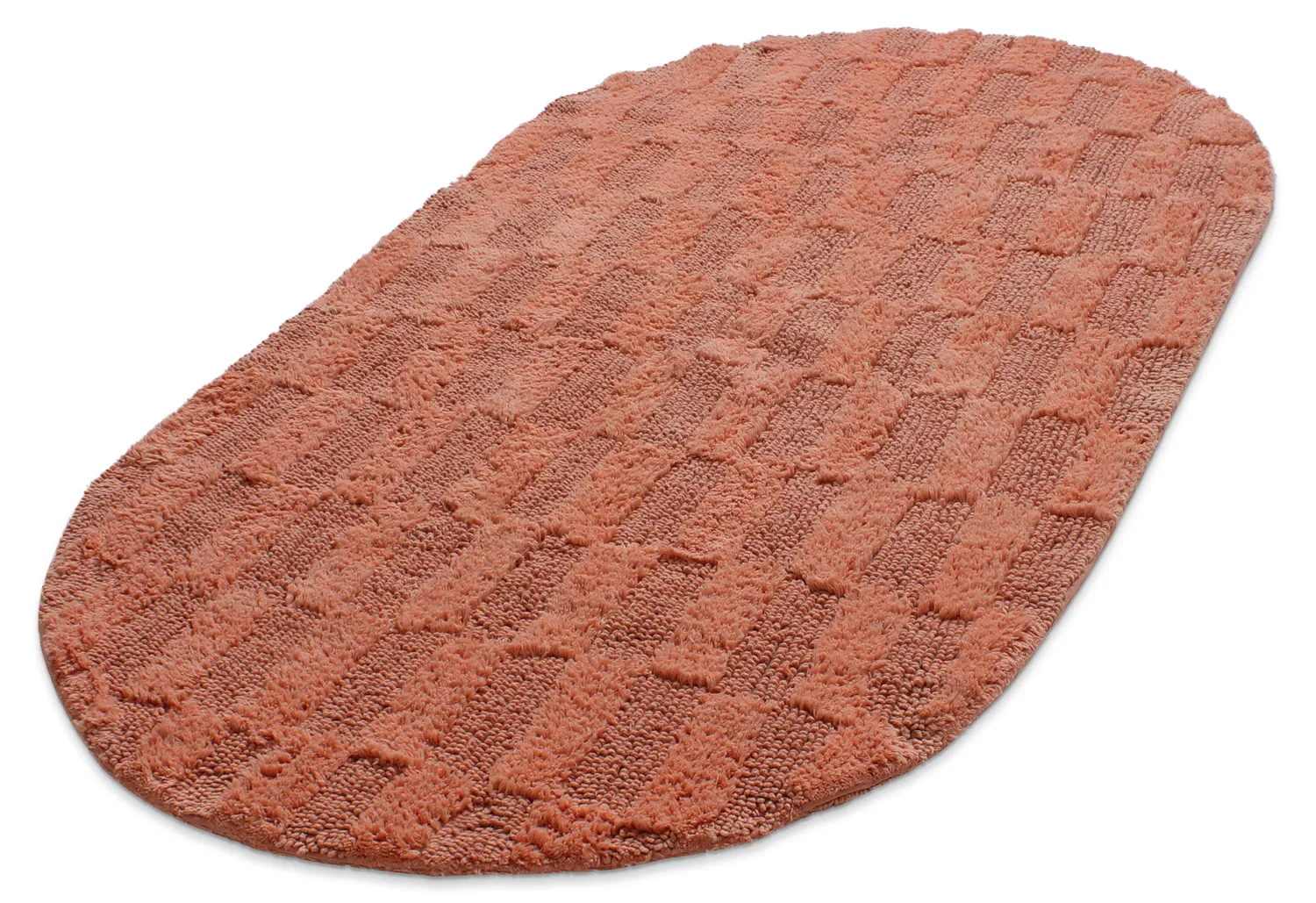 Oval bath mat - Bevin (Terracotta)
