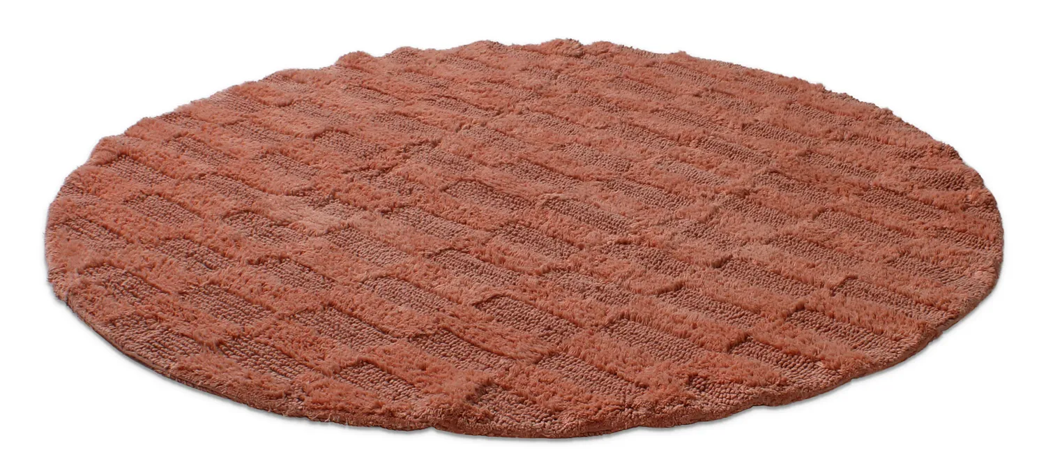 Round bath mat - Bevin (Terracotta)