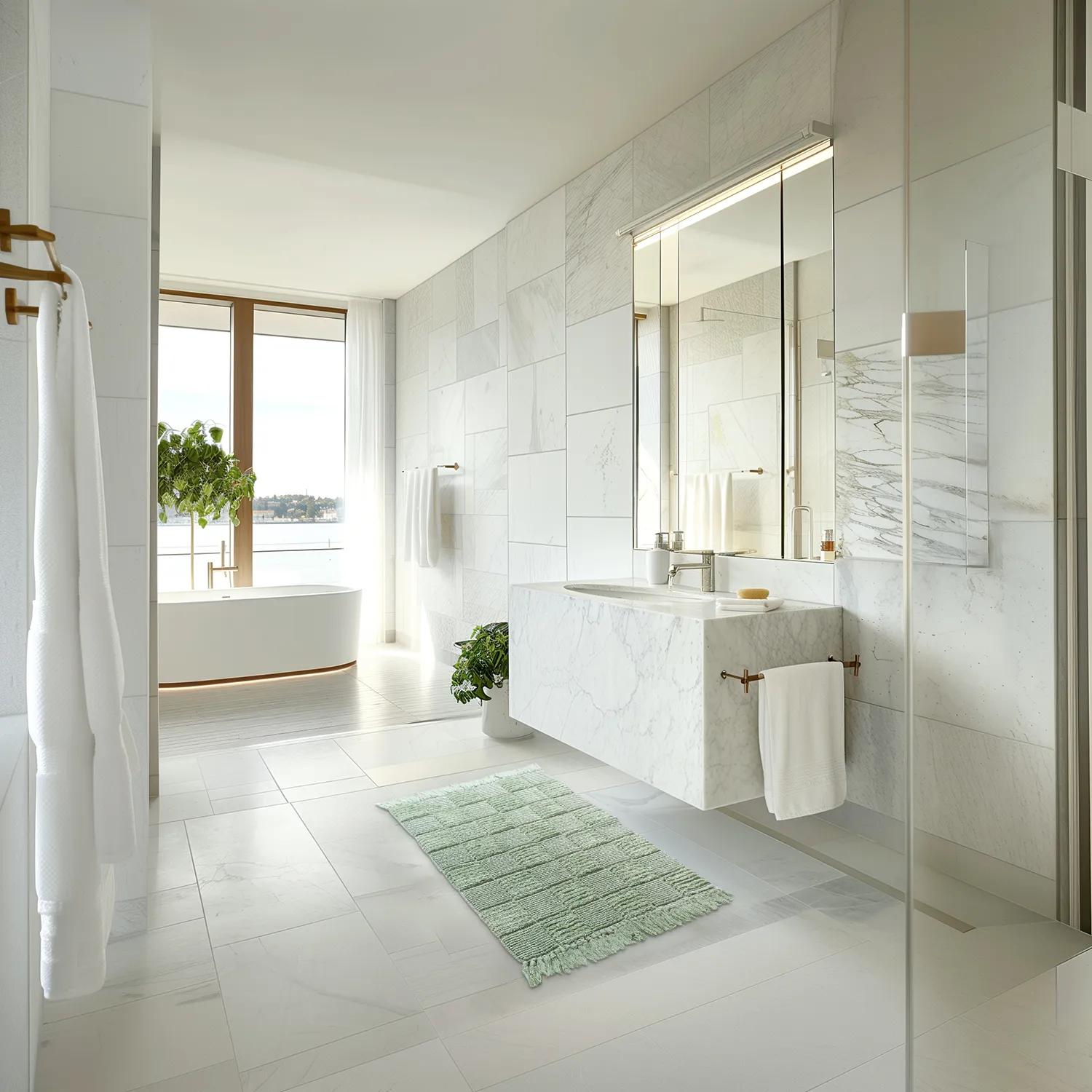 Bath mat - Duna (light green)