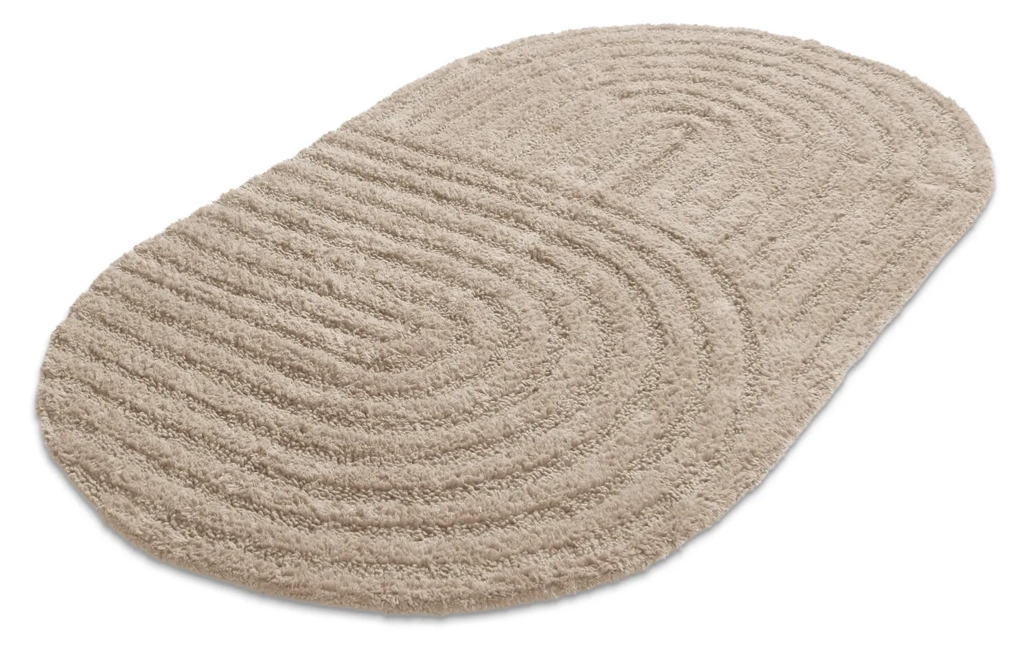 Oval bath mat - Embla (beige)