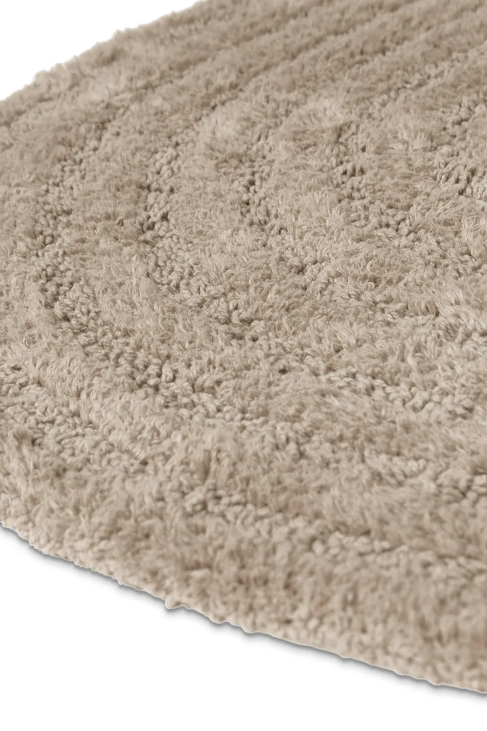 Oval bath mat - Embla (beige)