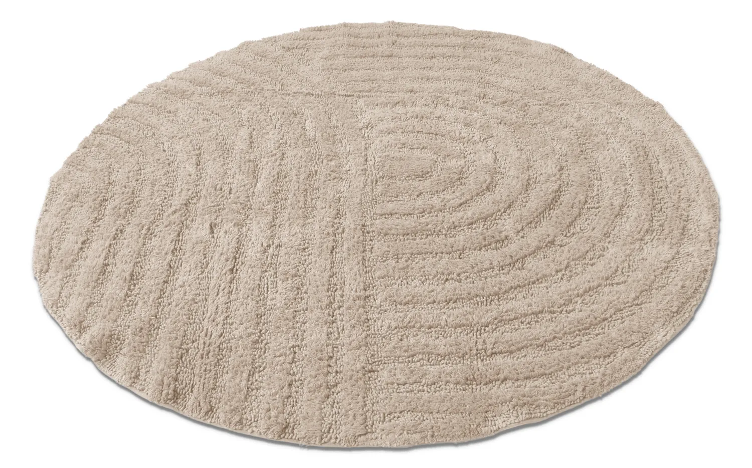 Round bath mat - Embla (Beige)