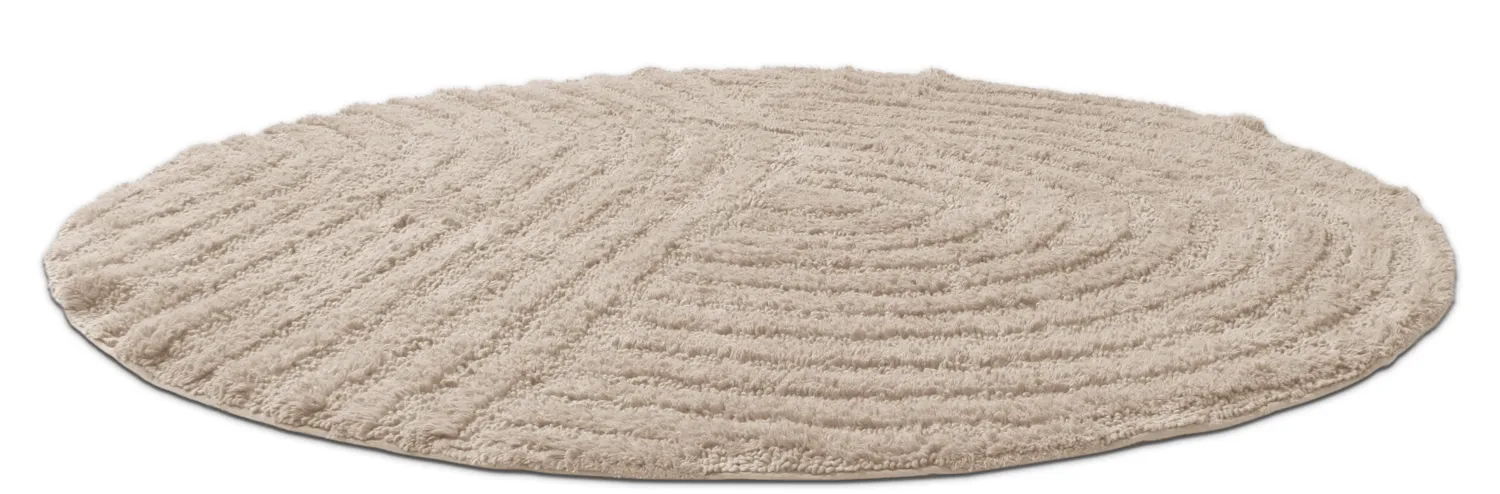 Round bath mat - Embla (Beige)