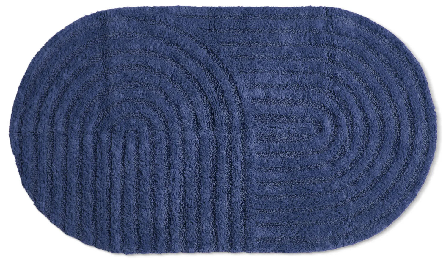Oval bath mat - Embla (blue)
