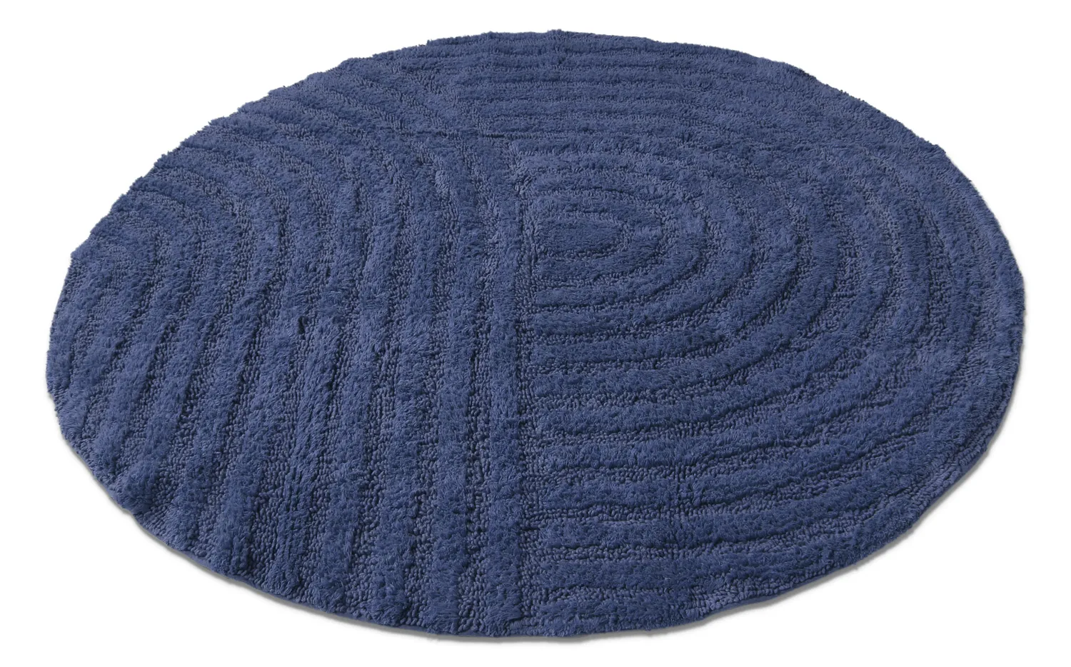 Round bath mat - Embla (blue)