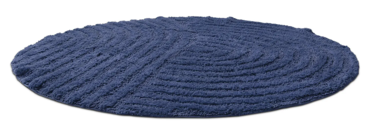 Round bath mat - Embla (blue)