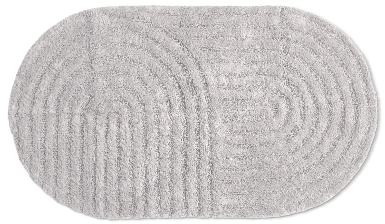 Oval bath mat - Embla (light gray)