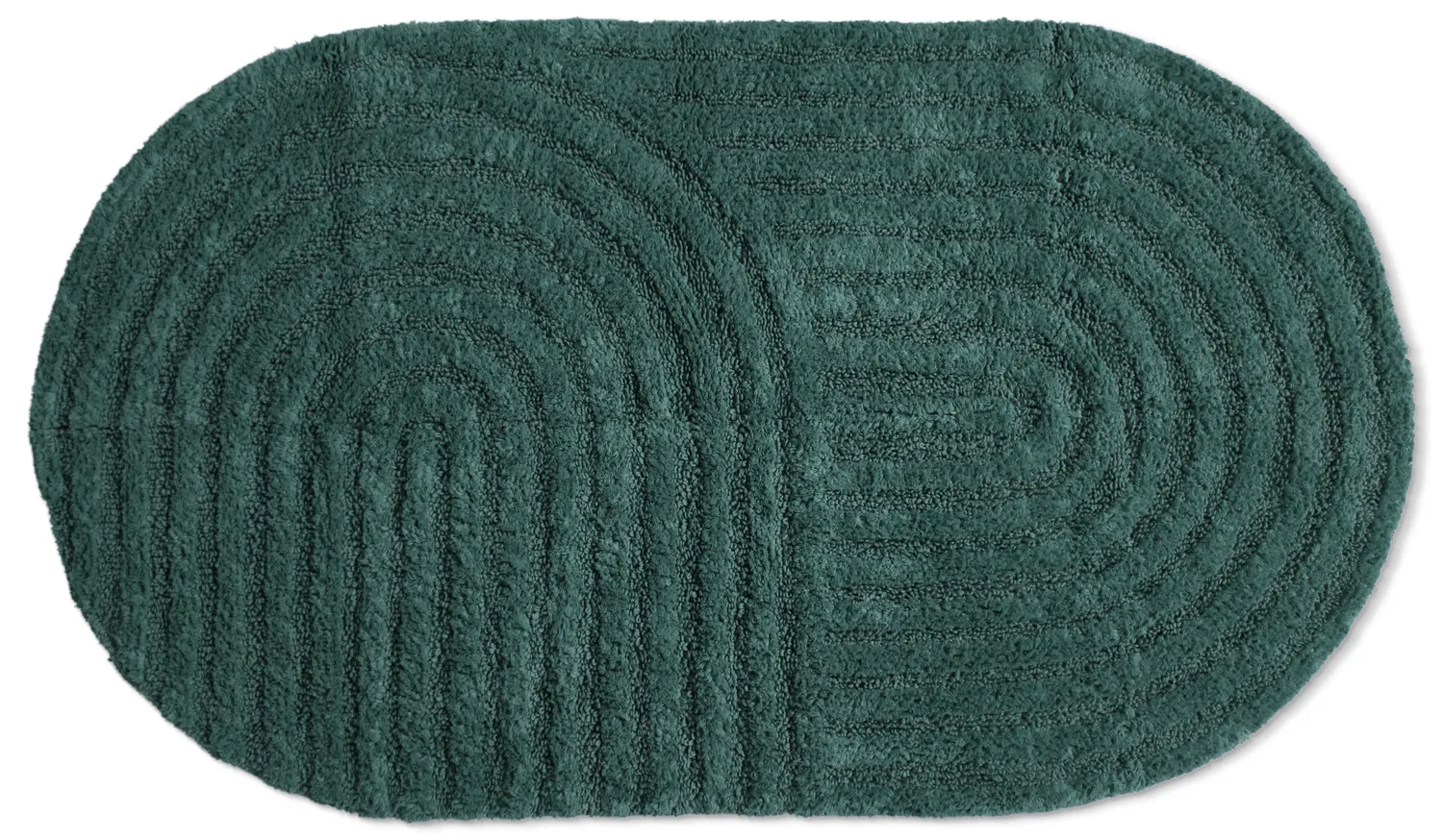 Oval bath mat - Embla (dark green)