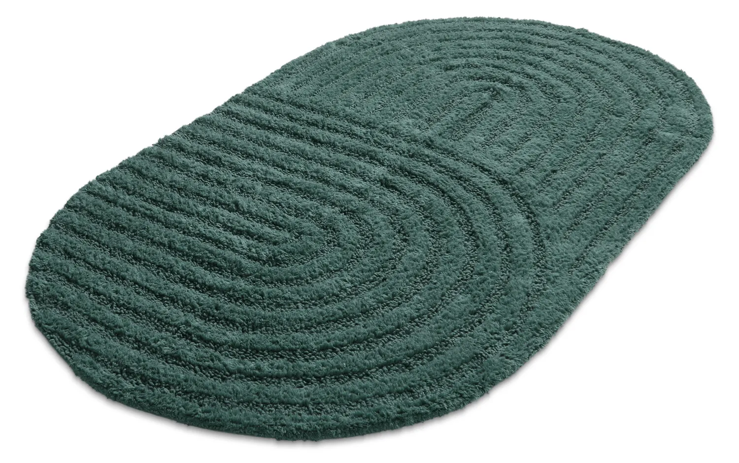 Oval bath mat - Embla (dark green)