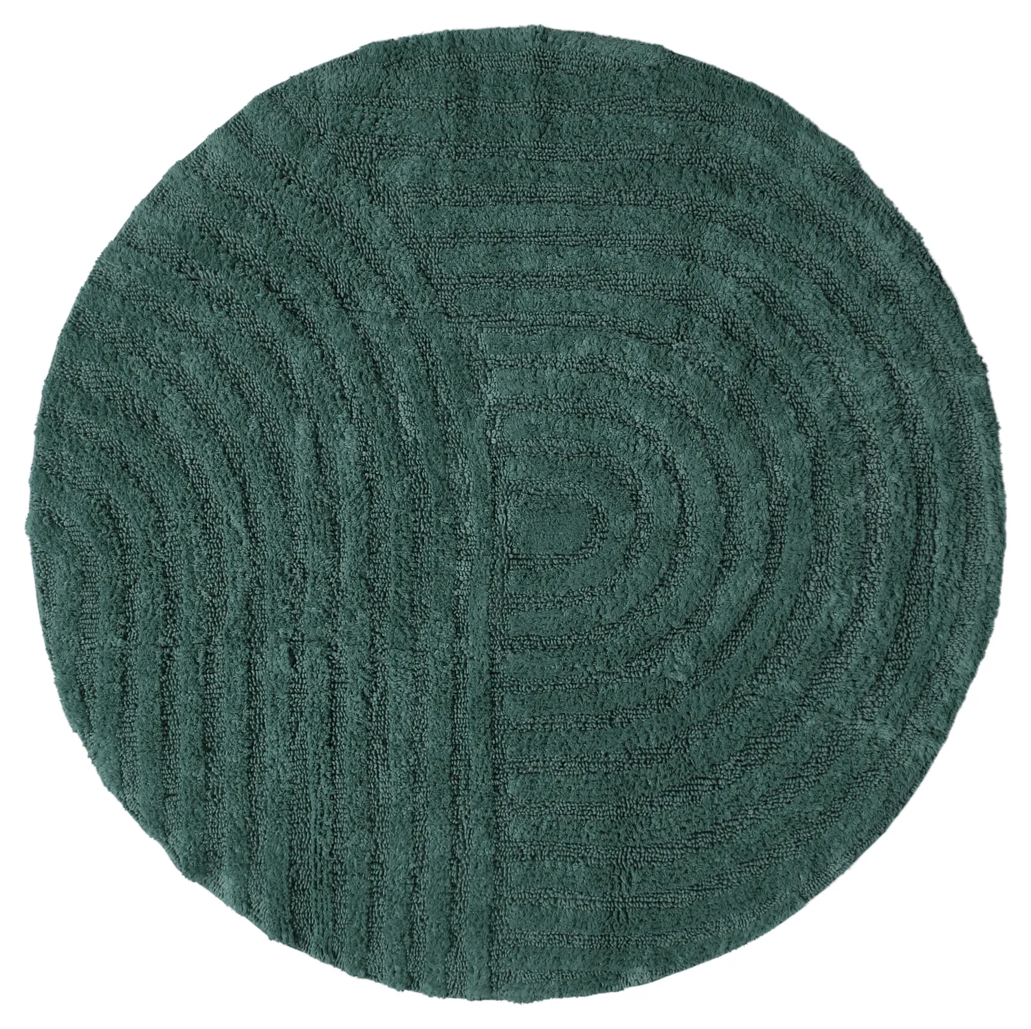 Round bath mat - Embla (dark green)