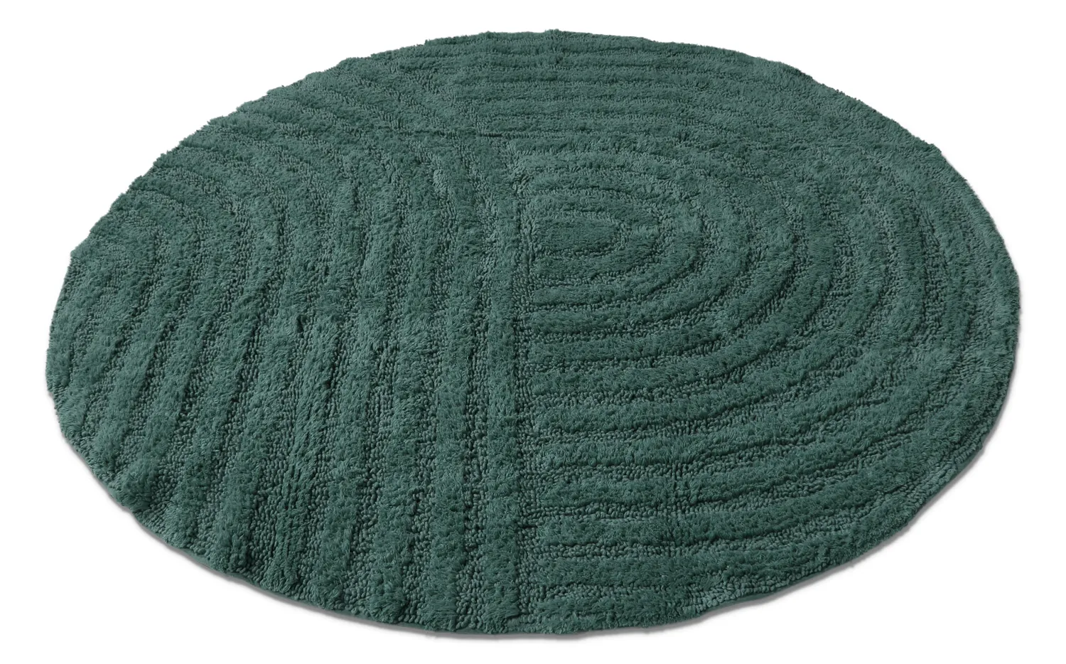 Round bath mat - Embla (dark green)