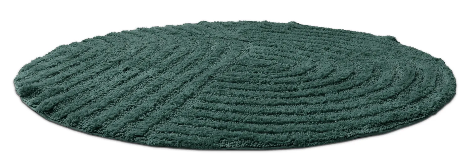 Round bath mat - Embla (dark green)