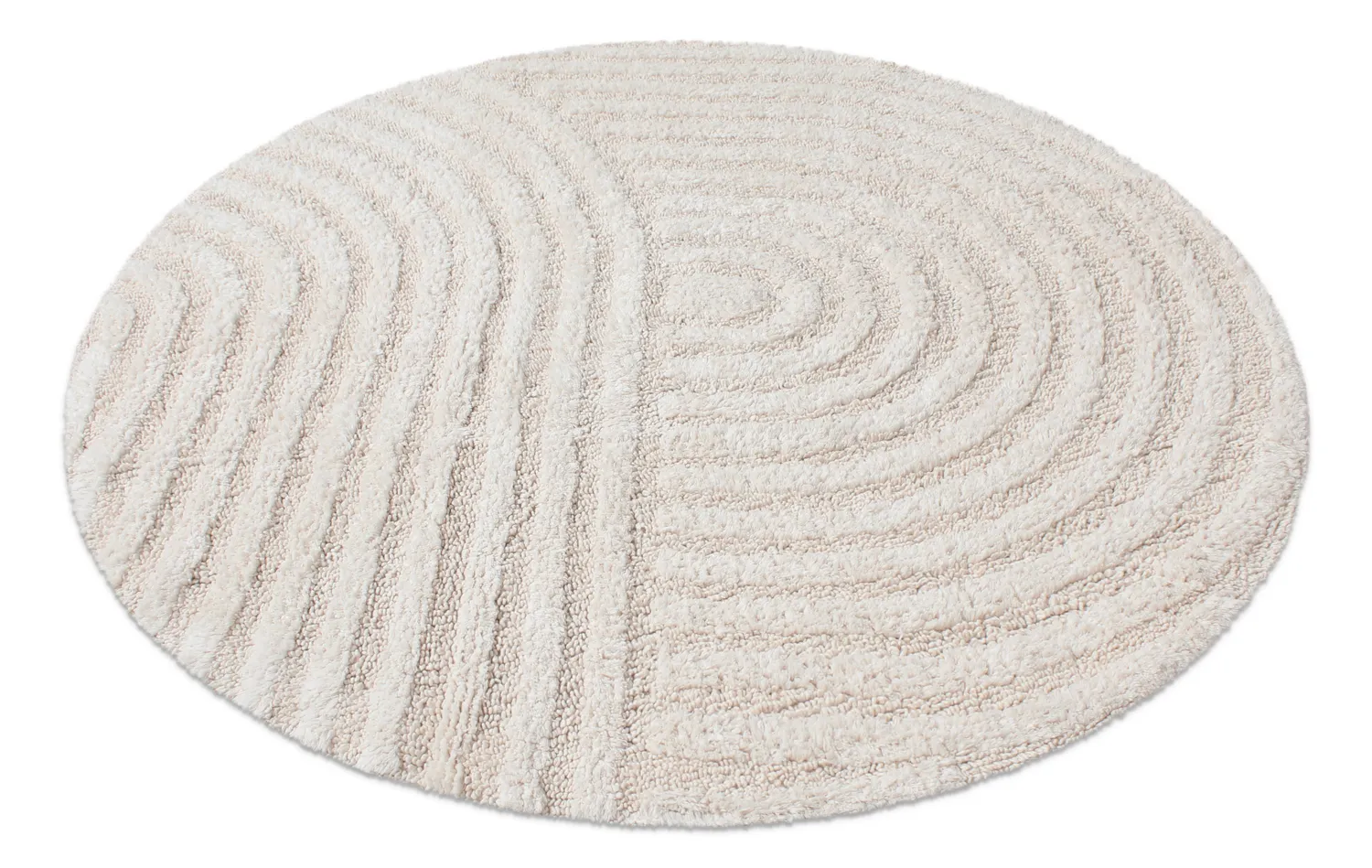 Round bath mat - Embla (Offwhite)