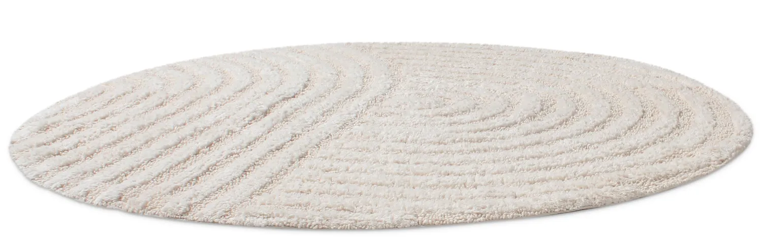 Round bath mat - Embla (Offwhite)