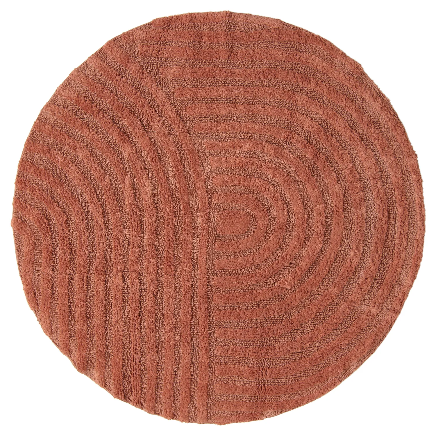 Round bath mat - Embla (Terracotta)