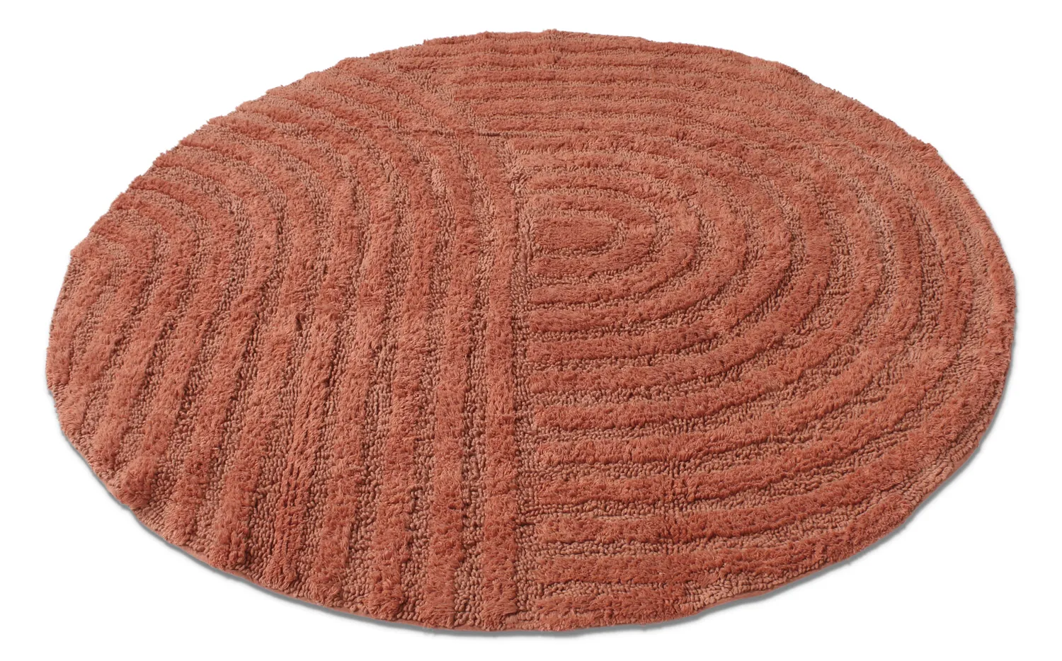 Round bath mat - Embla (Terracotta)