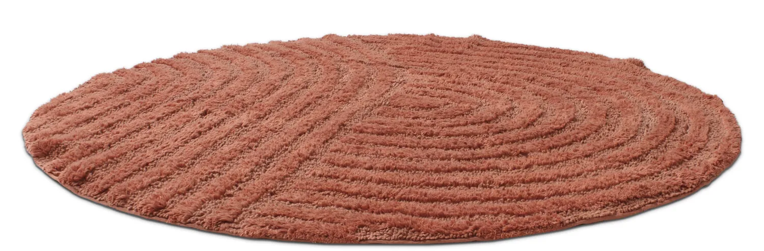 Round bath mat - Embla (Terracotta)