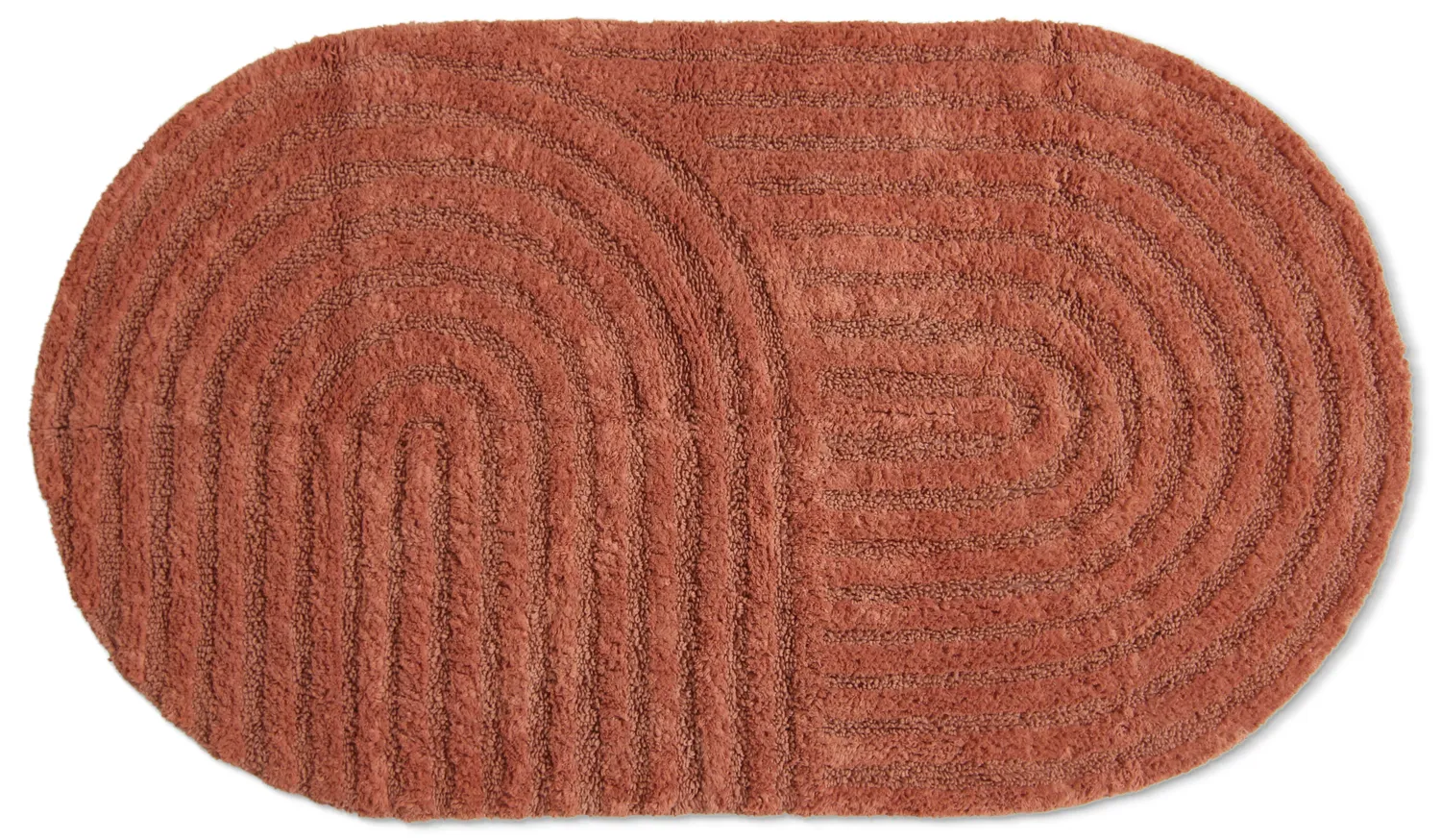 Oval bath mat - Embla (Terracotta)