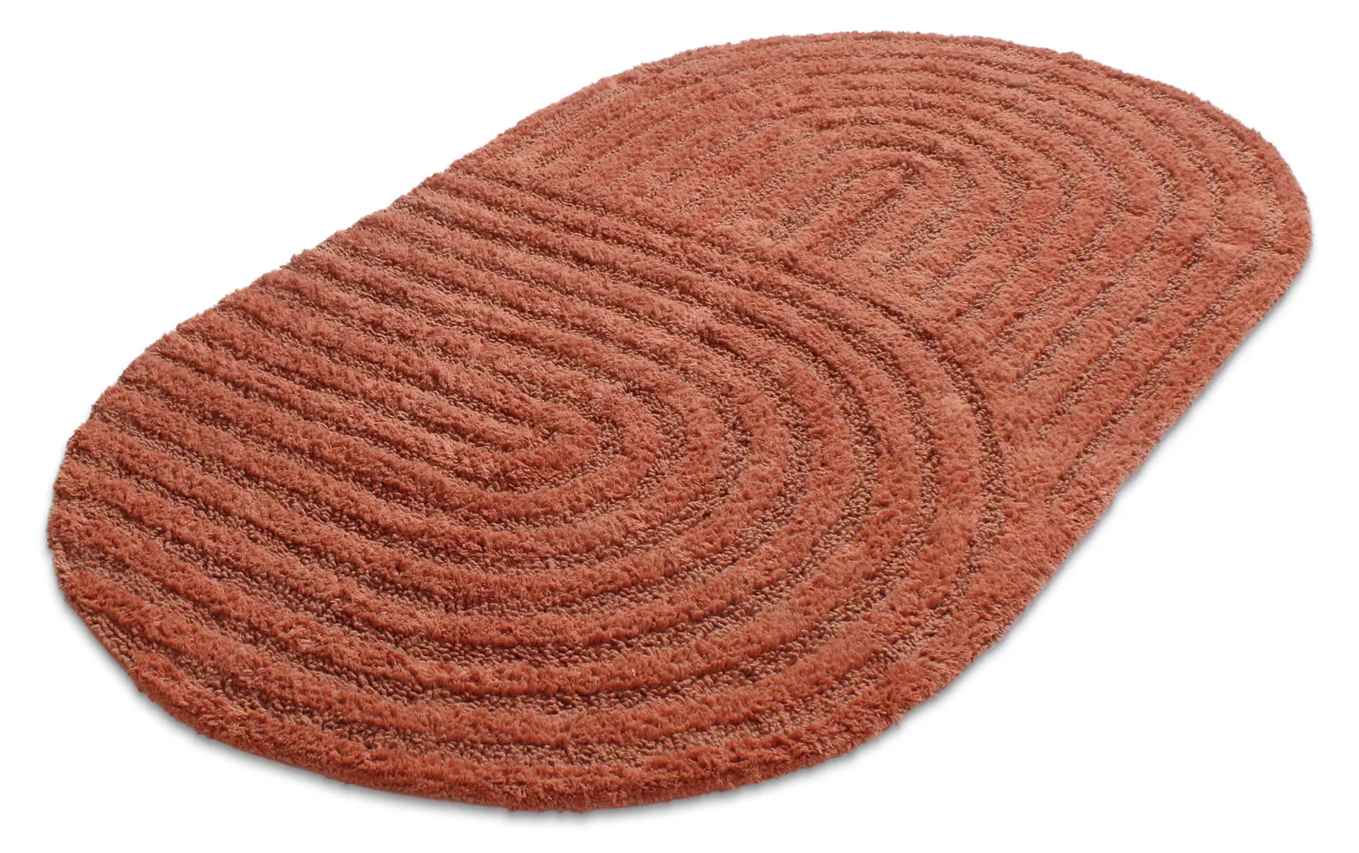 Oval bath mat - Embla (Terracotta)