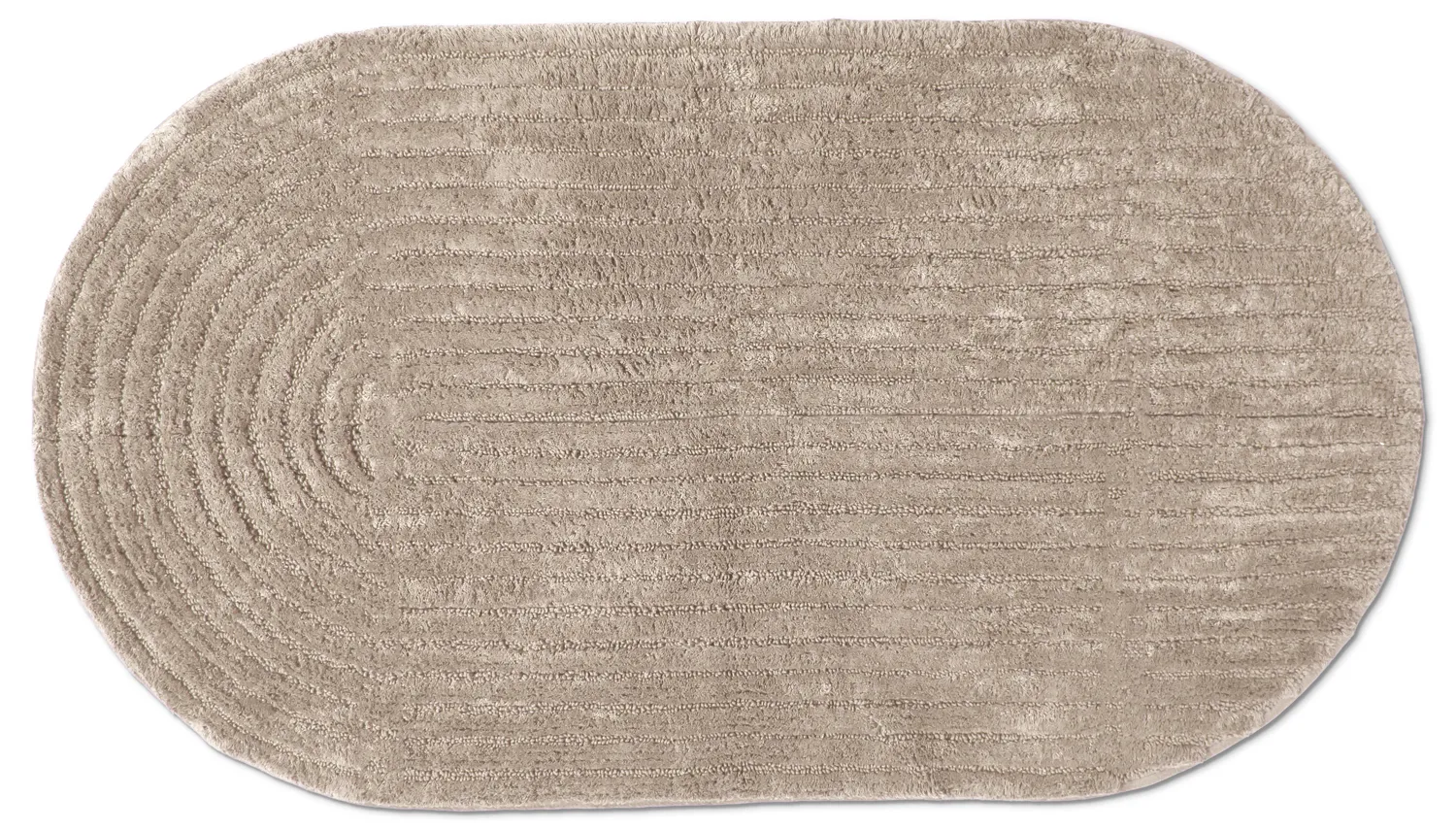 Oval bath mat - Eveena (beige)