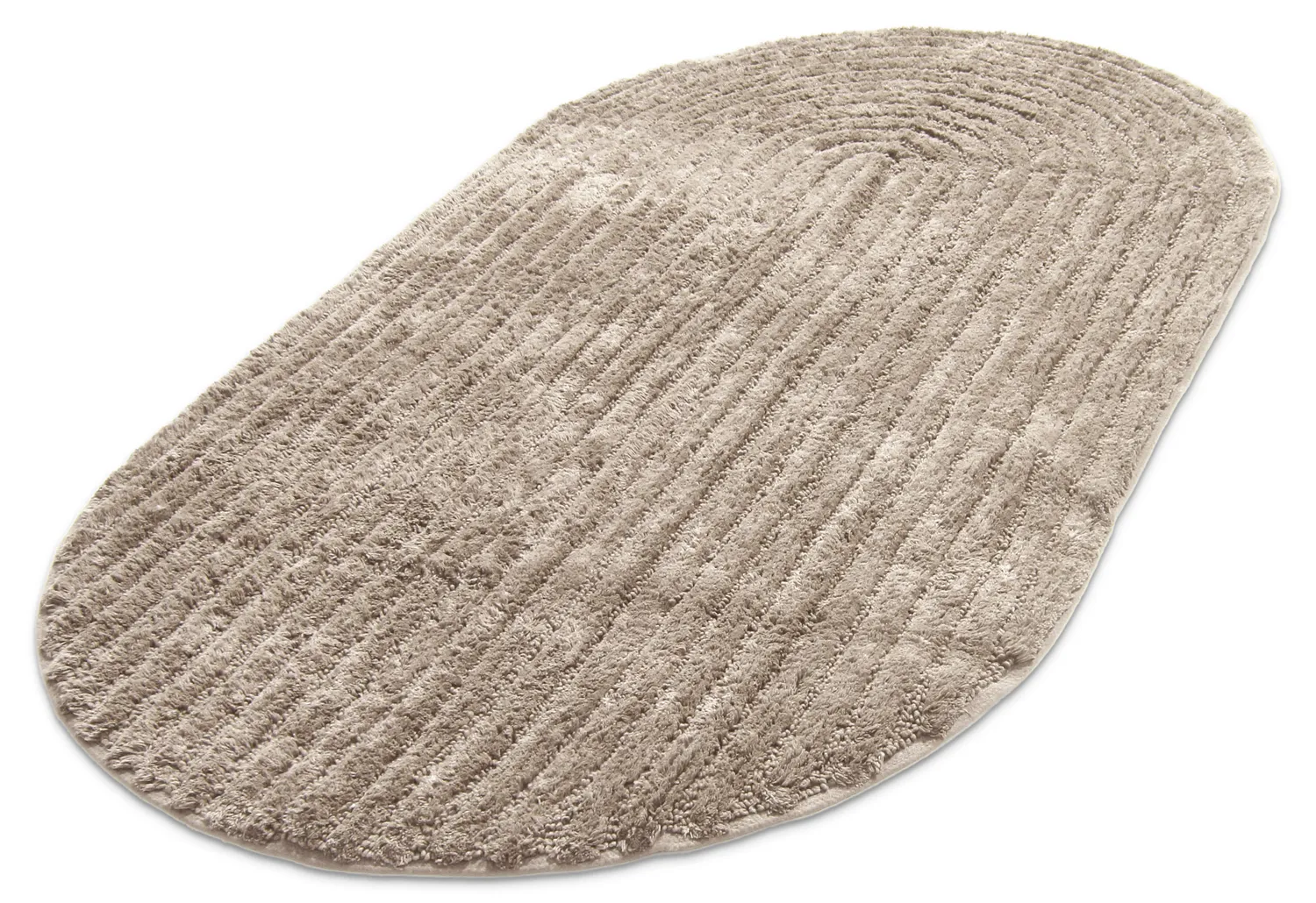 Oval bath mat - Eveena (beige)
