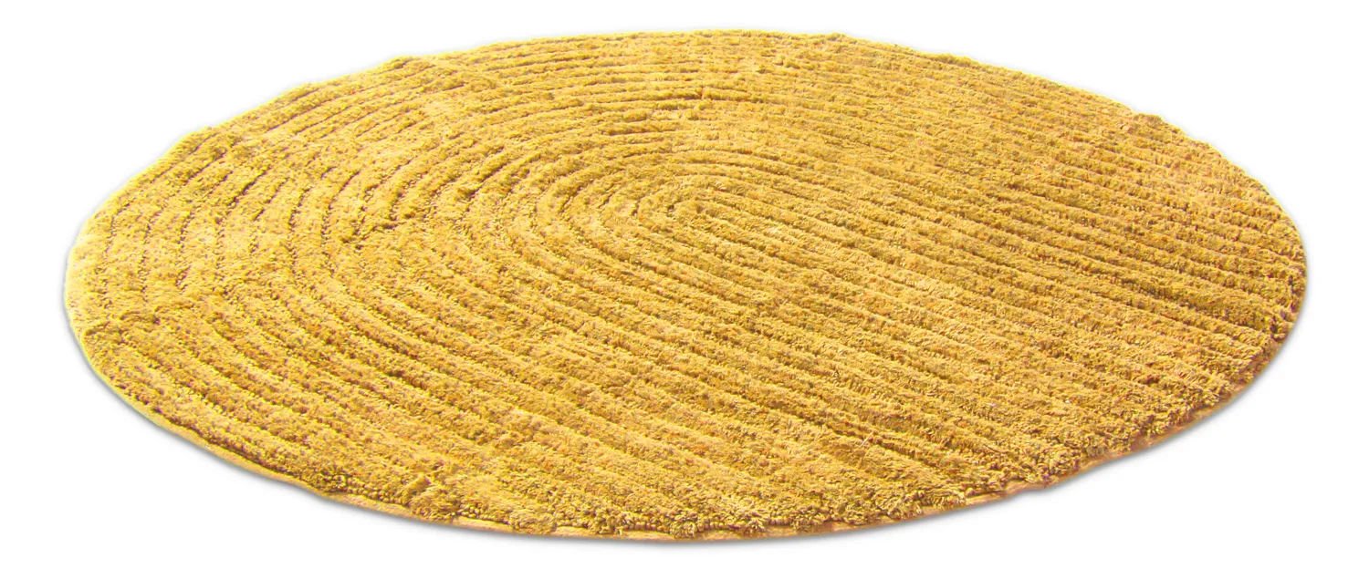 Round bath mat - Eveena (yellow)