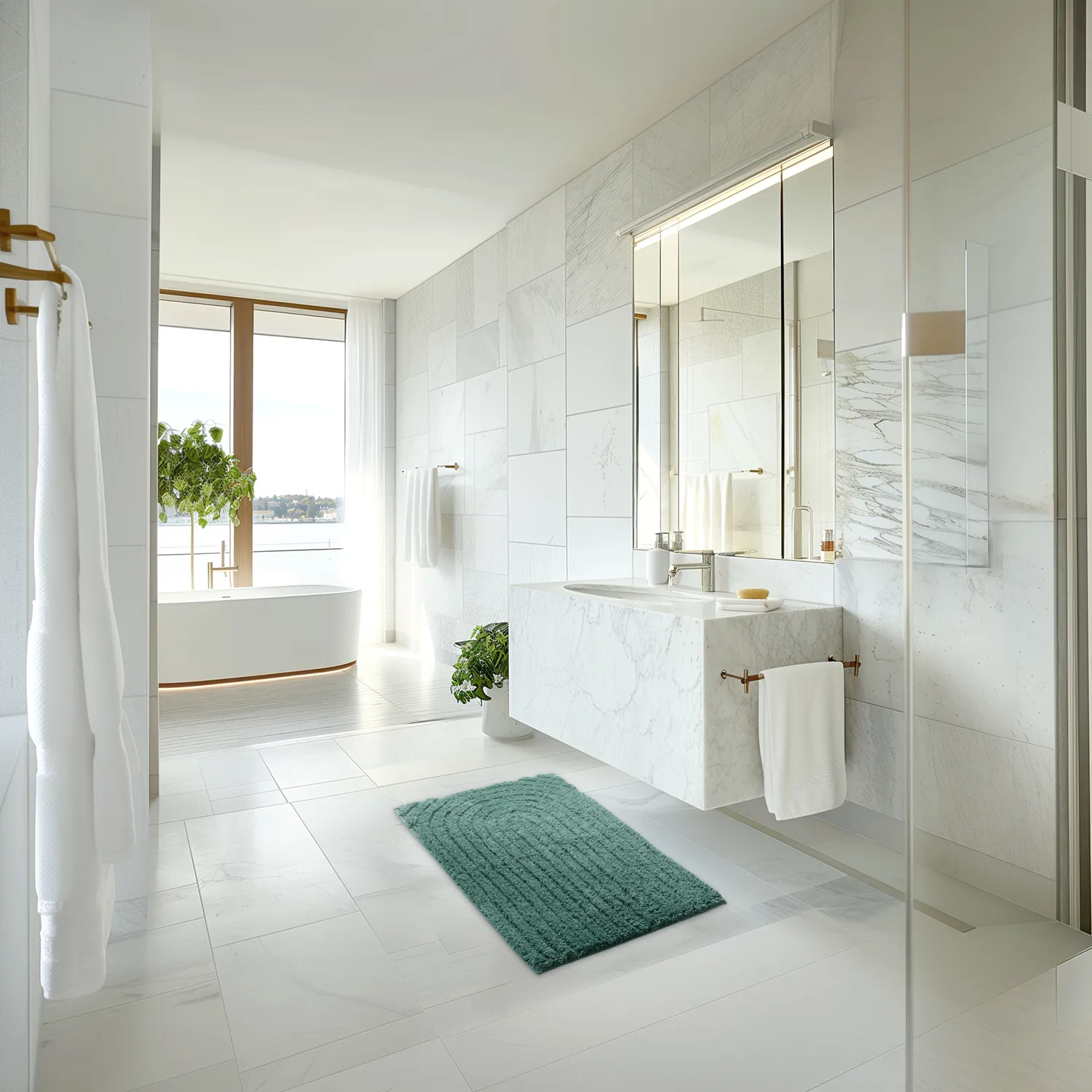Bath mat - Evena (dark green)