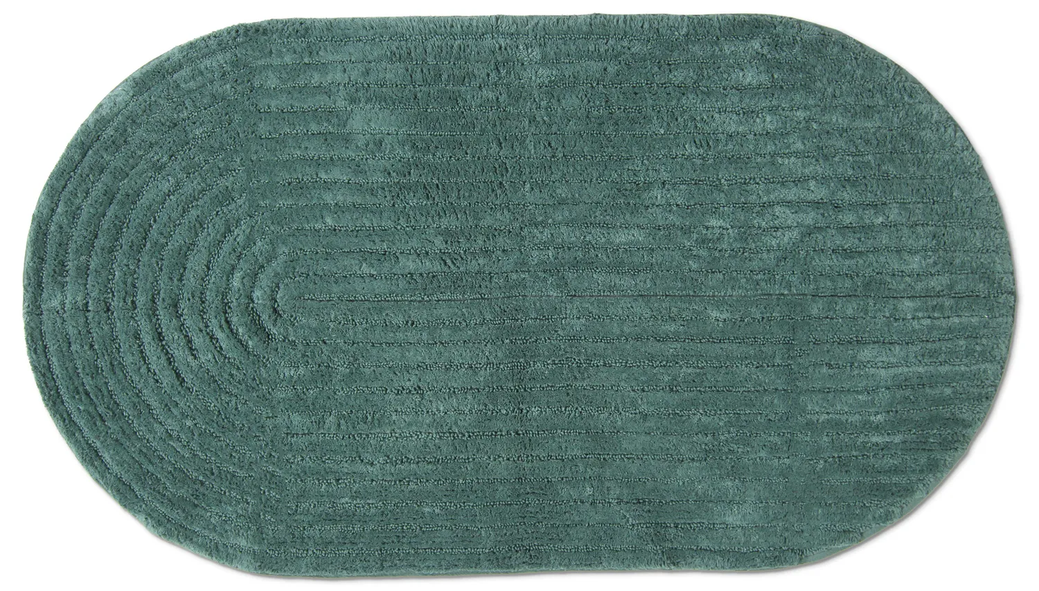 Oval bath mat - Evena (dark green)