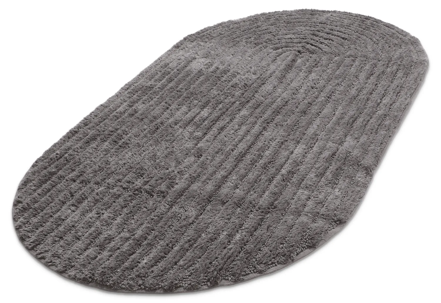 Oval bath mat - Evena (dark gray)