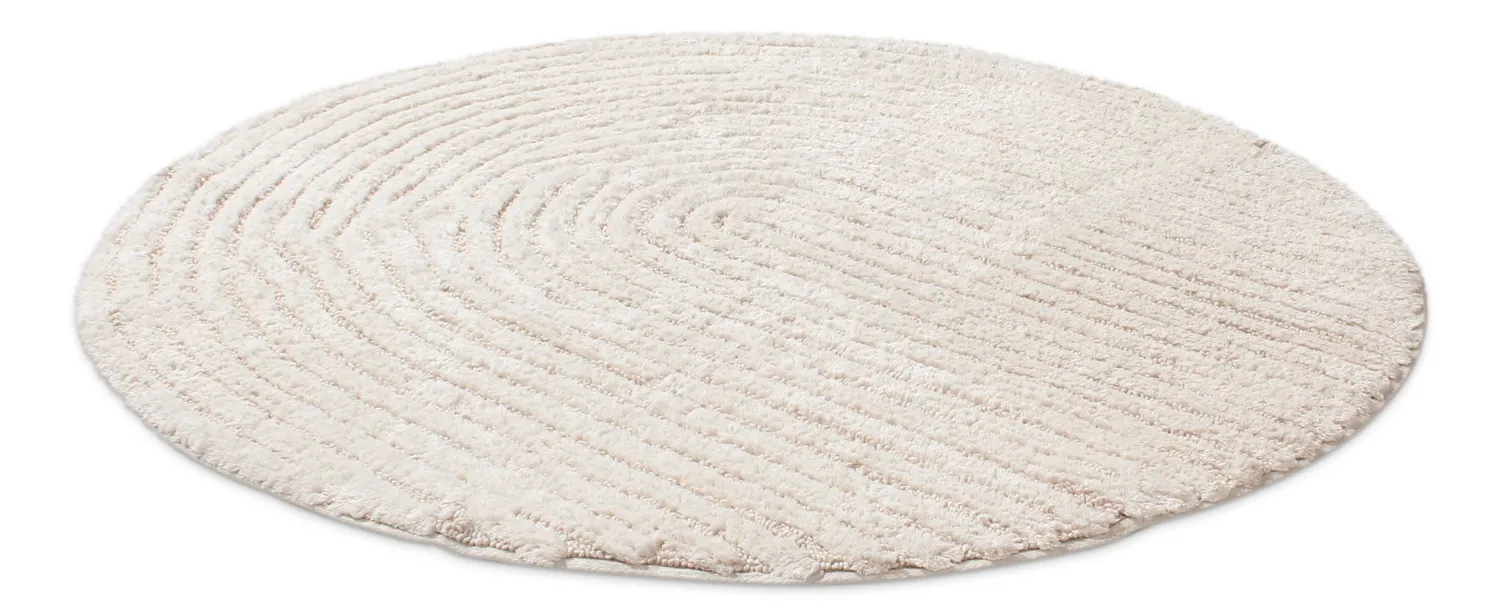 Round bath mat - Eveena (Offwhite)