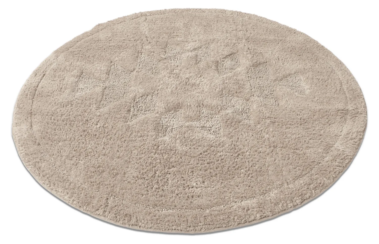 Round bath mat - Gertie (Beige)