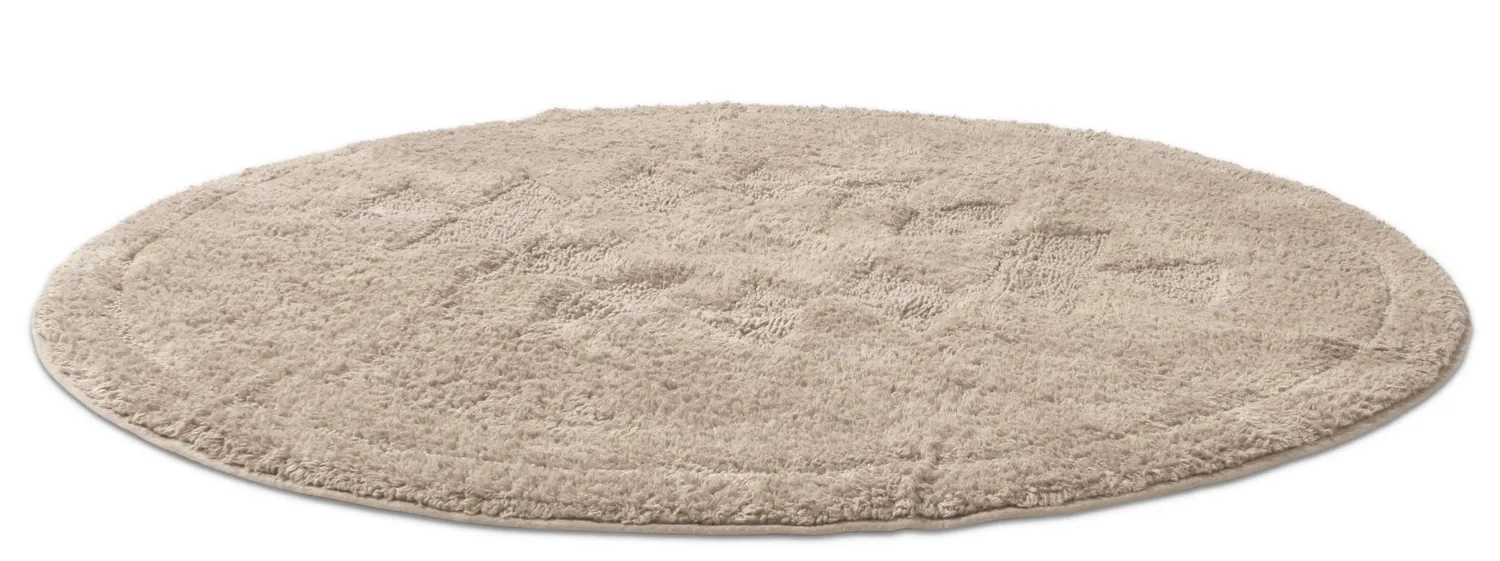 Round bath mat - Gertie (Beige)