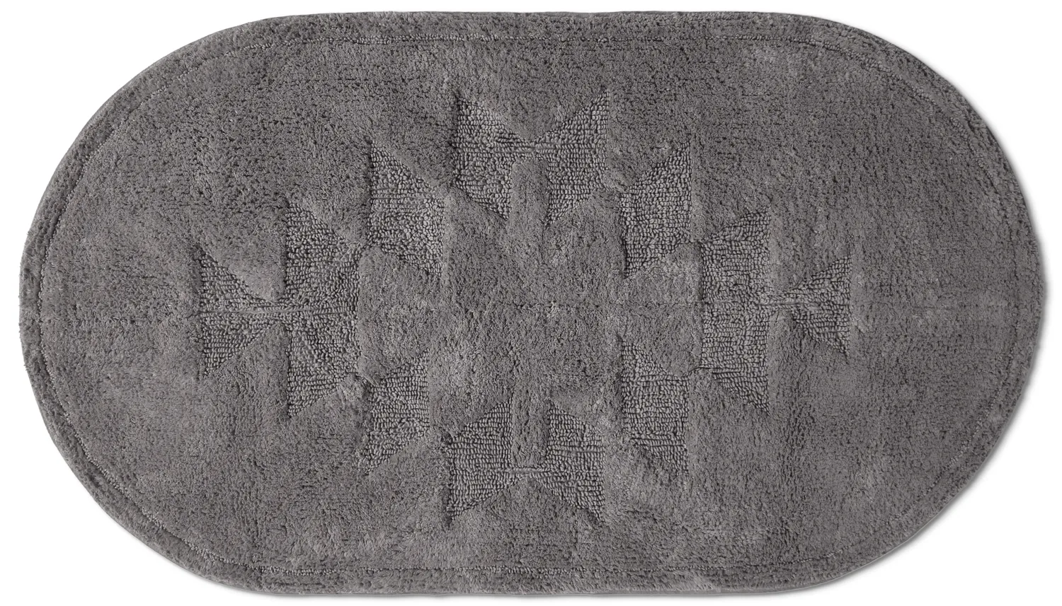 Oval bath mat - Gertie (dark gray)