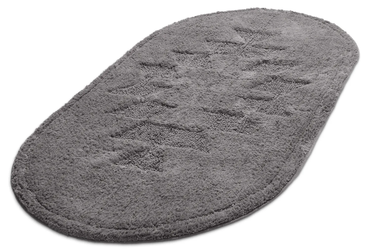 Oval bath mat - Gertie (dark gray)